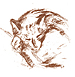 Sleeping Cat screen print